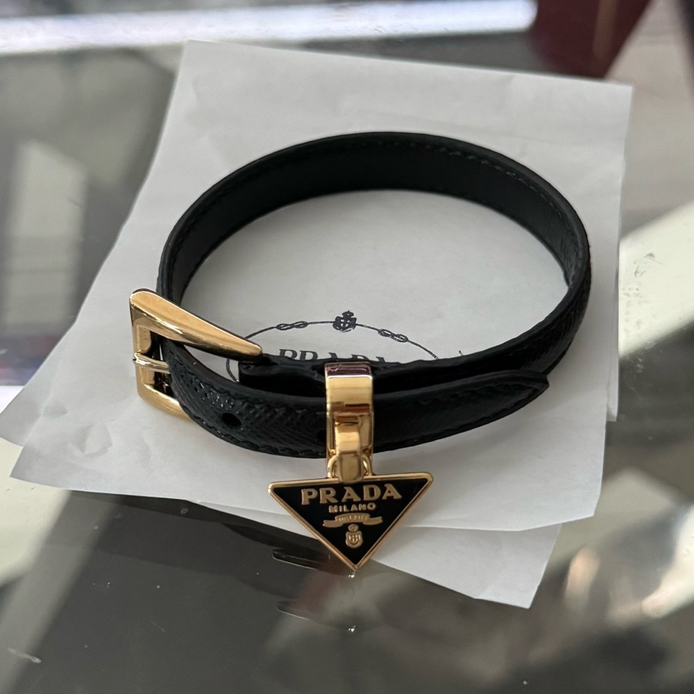 Prada leather bracelet